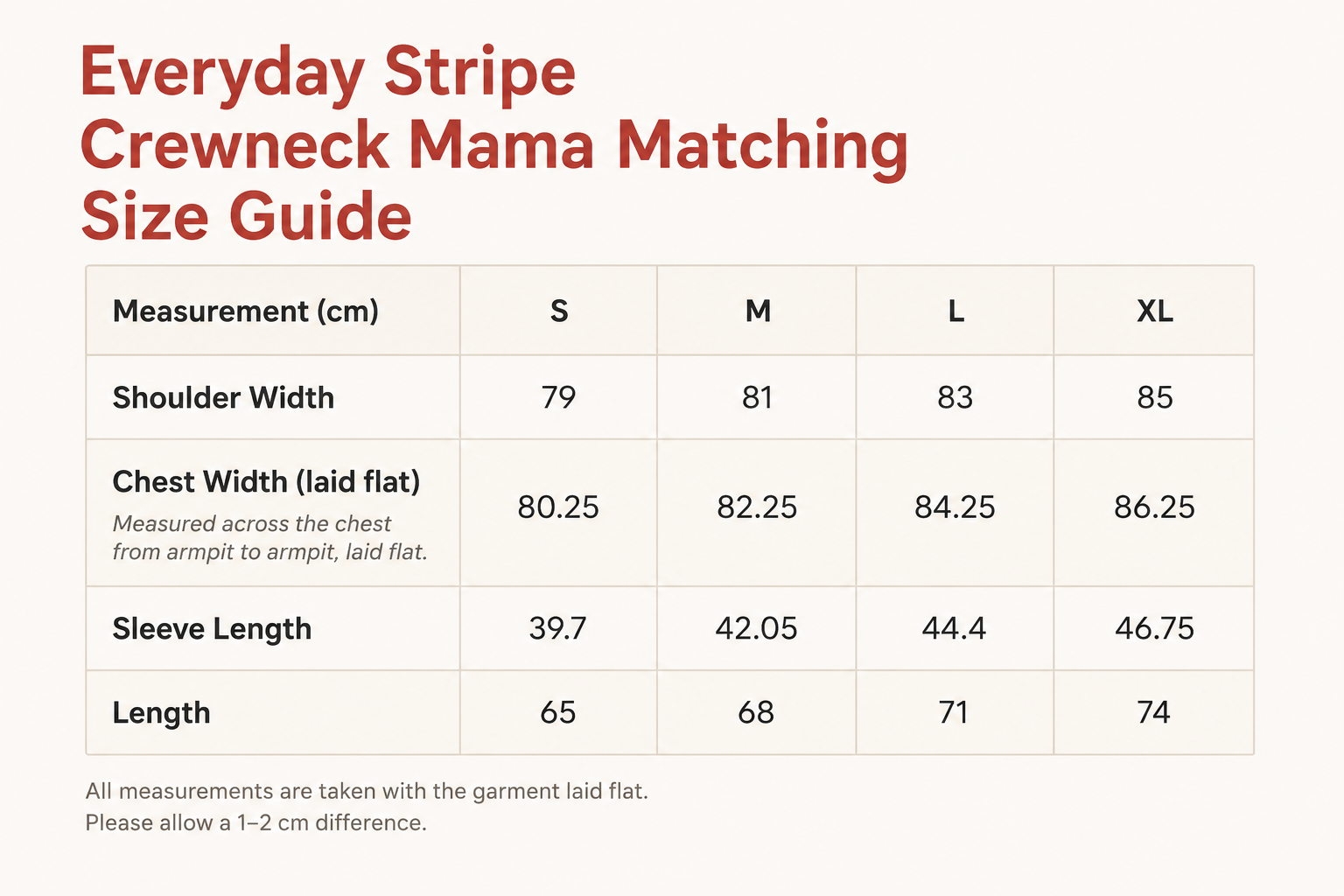 PREORDER Mama Matching Everyday Stripe Crewneck