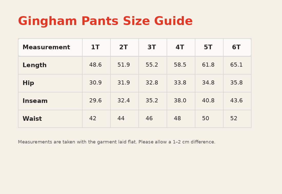 Gingham Pants